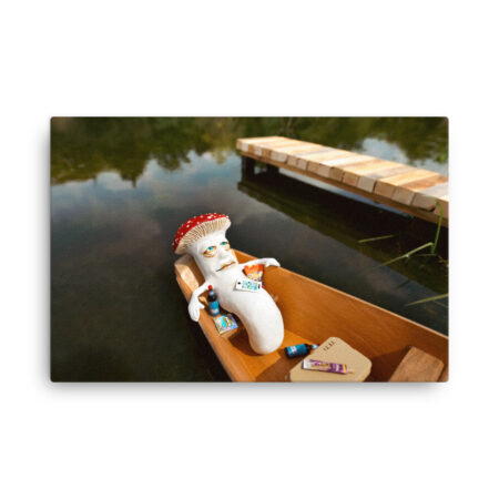 S-0038 Slim Canvas (0.75" deep): "Canoe (right)" (choose size)