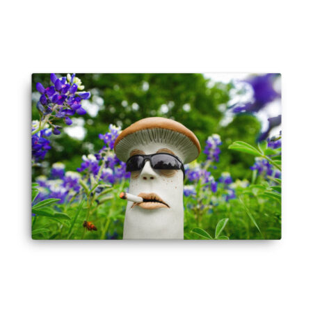 S-0039 Slim Canvas (0.75" deep): "Bluebonnet w Bee" (choose size)